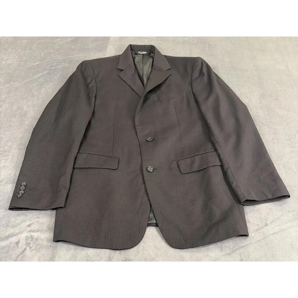 40L Joseph A Bank Black PinStripe Two Button Men's Suit Pants Flat-Front